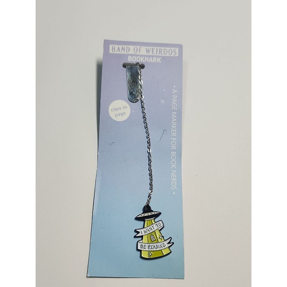 Band of Weirdos UFO Enamel Bookmark - Yellow Accent